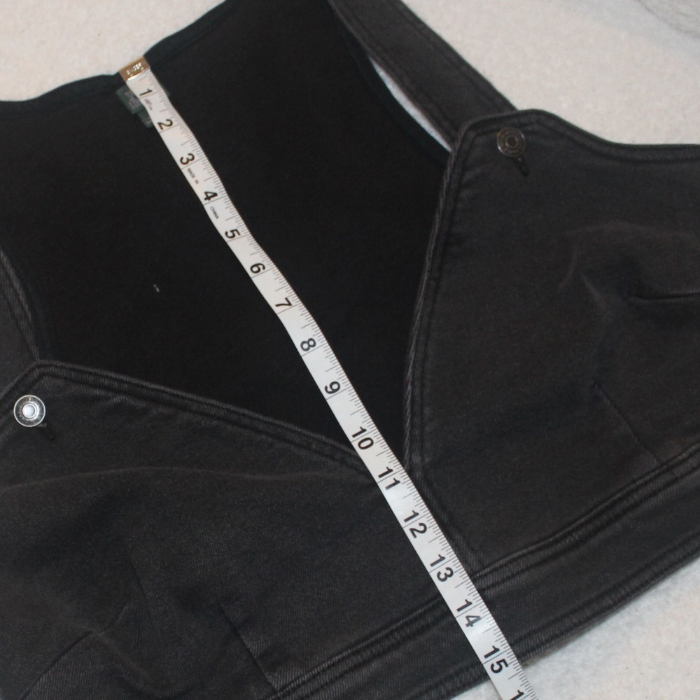 Women's Black Wild Fable Cropped Denim Vest in Sz (XXL) - Picture 9 of 9